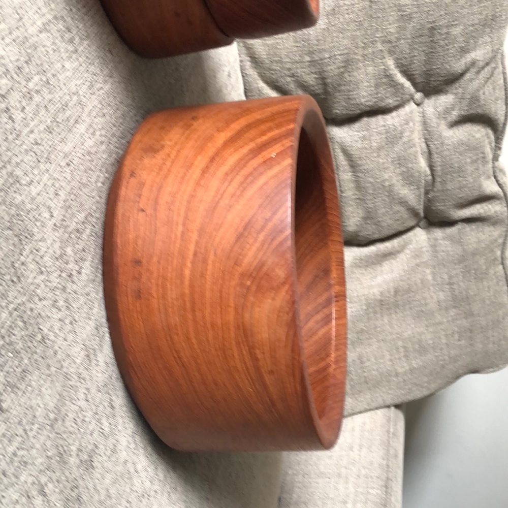 Wooden Salad Bowl Set Made in Thailand in Used Condition